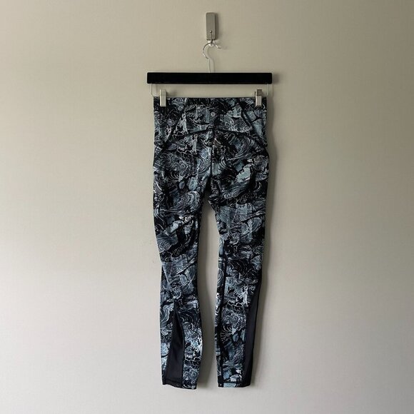 Lululemon Train Times 7/8 Pant 25" Eternal Wave Starlight Black Size 6 - Picture 2 of 8